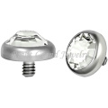 Sólido 4mm liso CZ pedra 316L cirúrgico aço Micro Dermal corpo jóias